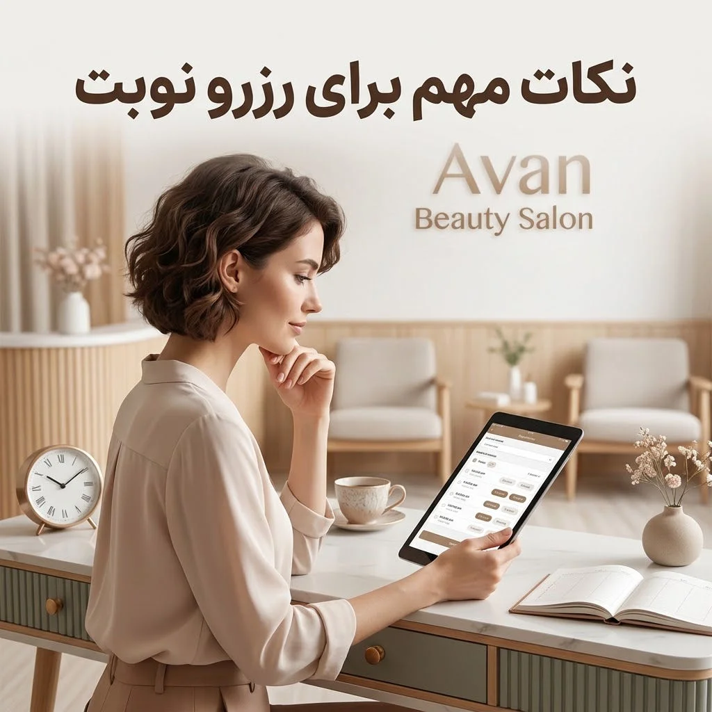 قوانین و شرایط رزرو نوبت در سالن آوان